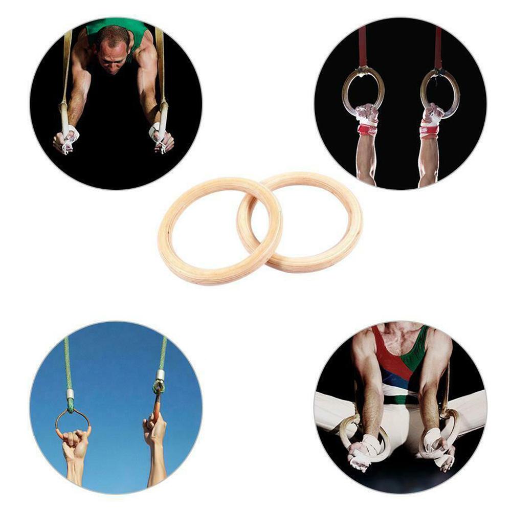 Wooden Gymnastic Rings 28/32mm Calisthenics Rings