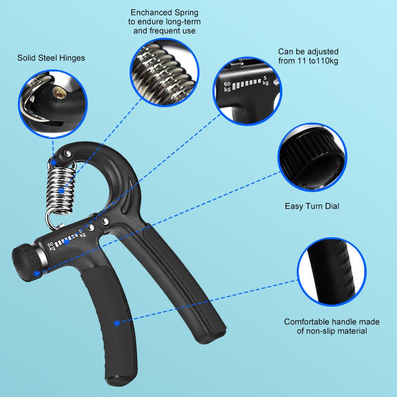 Adjustable Grip Strengthener 5-60 kg 10-135Lbs